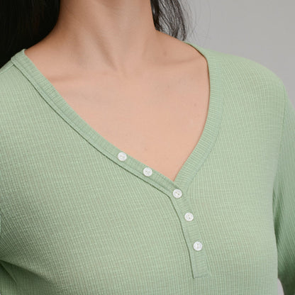 Women's Long-Sleeve Multi Button Henley | Eddie Bauer