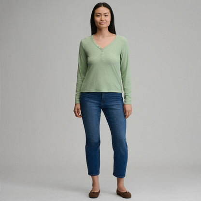 Women's Long-Sleeve Multi Button Henley | Eddie Bauer