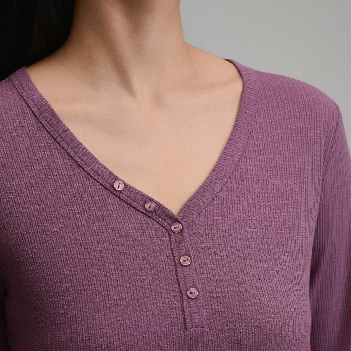 Women's Long-Sleeve Multi Button Henley | Eddie Bauer