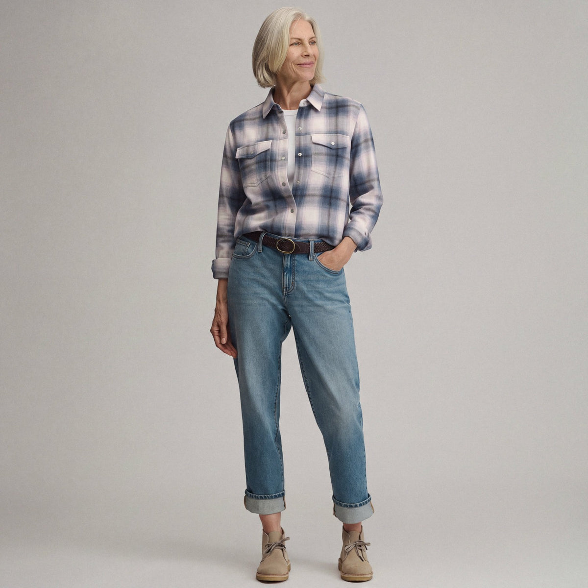 Women's Long-Sleeve Western Button-Down Shirt | Eddie Bauer