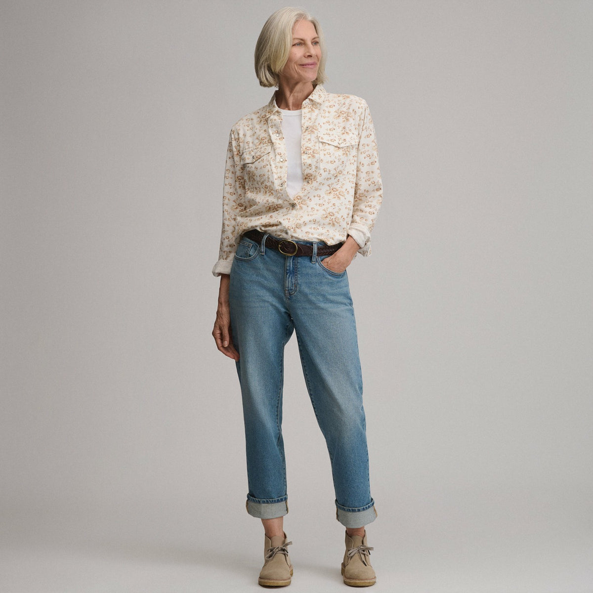 Women's Long-Sleeve Western Button-Down Shirt | Eddie Bauer