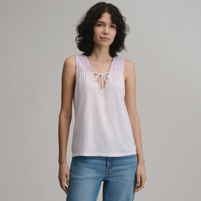 Women's Sunwashed Cotton Tie Front T | Eddie Bauer