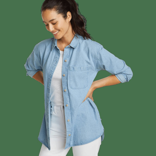 Women's Denim LS Overshirt | Eddie Bauer