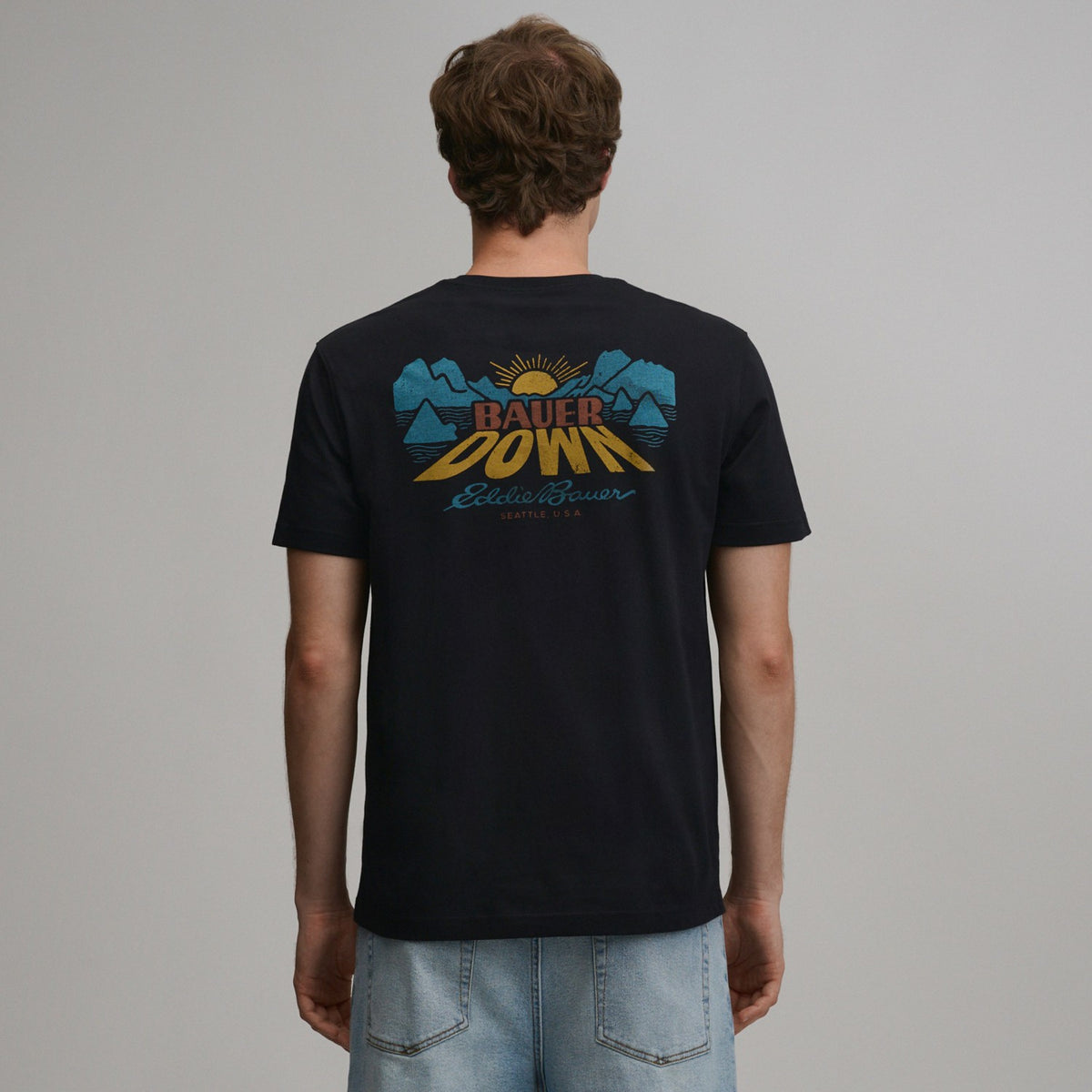 Men's EB Bauer Down Logo T-Shirt | Eddie Bauer
