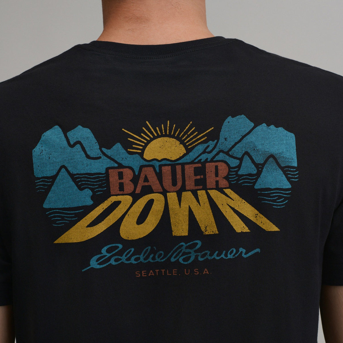 Men's EB Bauer Down Logo T-Shirt | Eddie Bauer