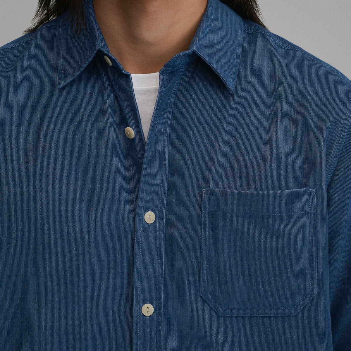 Men's Long-Sleeve Fine Wale Corduroy Shirt - Solid | Eddie Bauer