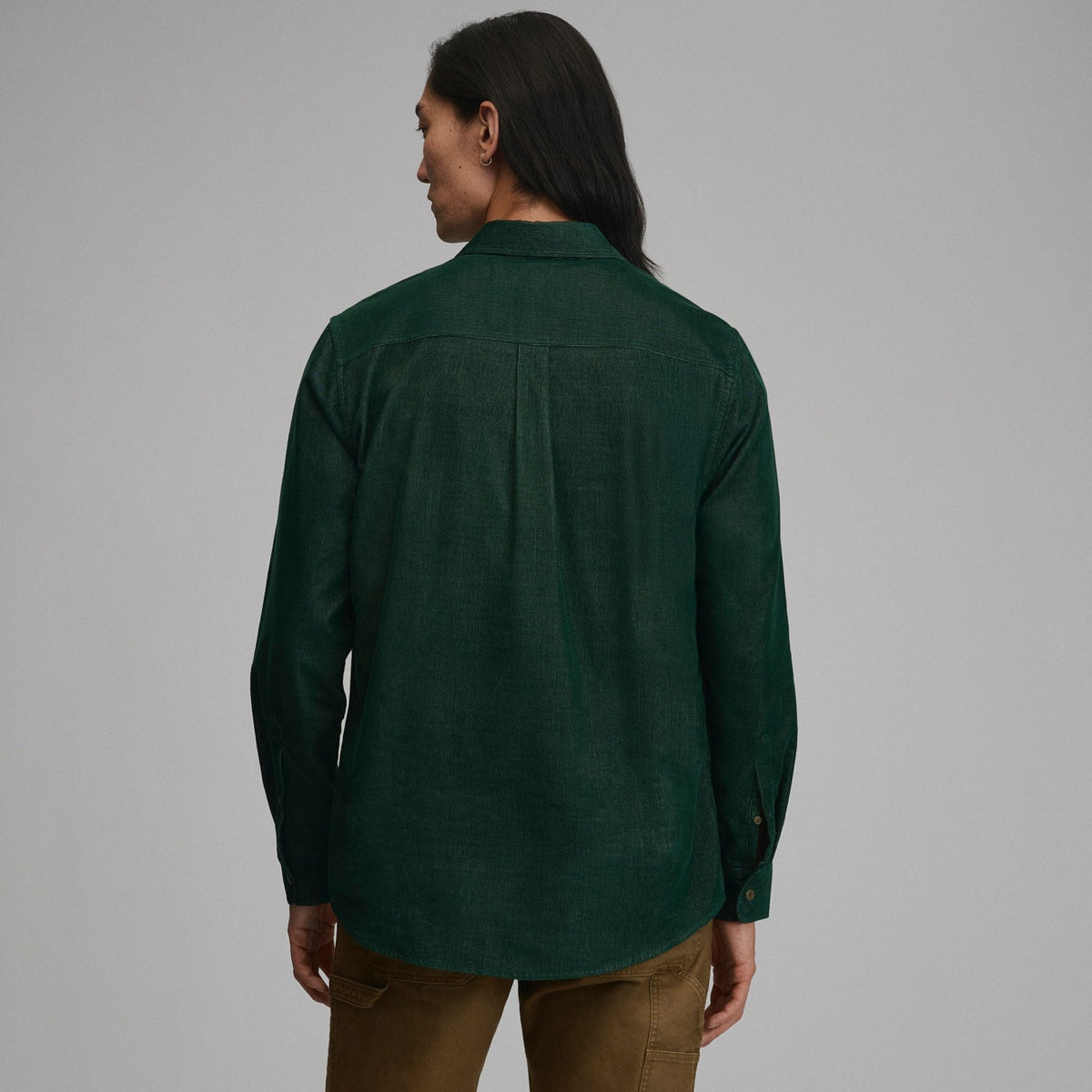 Men's Long-Sleeve Fine Wale Corduroy Shirt - Solid | Eddie Bauer