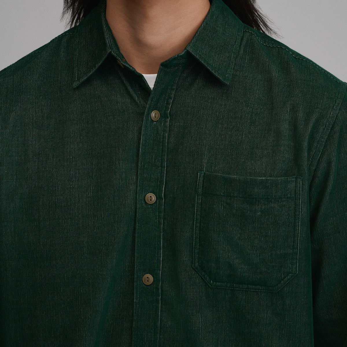 Men's Long-Sleeve Fine Wale Corduroy Shirt - Solid | Eddie Bauer