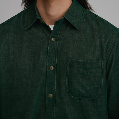 Men's Long-Sleeve Fine Wale Corduroy Shirt - Solid | Eddie Bauer
