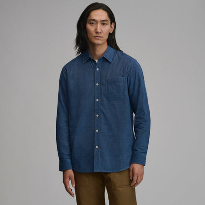 Men's Long-Sleeve Fine Wale Corduroy Shirt - Solid | Eddie Bauer