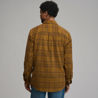 Men's Long-Sleeve Fine Wale Corduroy Shirt - Plaid | Eddie Bauer