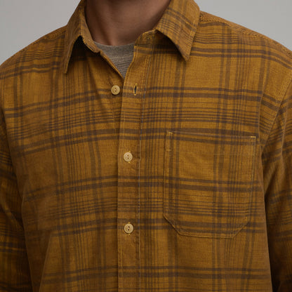 Men's Long-Sleeve Fine Wale Corduroy Shirt - Plaid | Eddie Bauer
