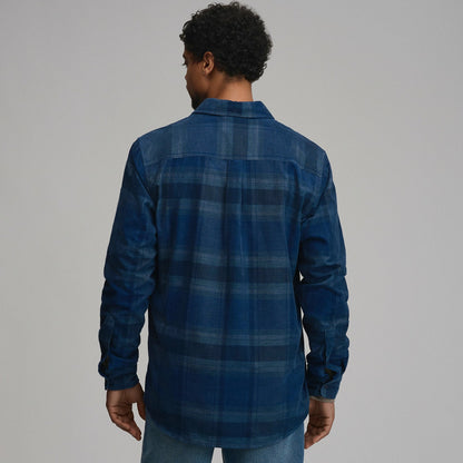 Men's Long-Sleeve Fine Wale Corduroy Shirt - Plaid | Eddie Bauer