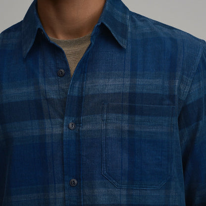 Men's Long-Sleeve Fine Wale Corduroy Shirt - Plaid | Eddie Bauer