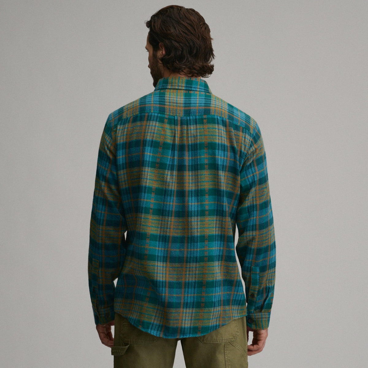 Men's Long-Sleeve Eddie's Cabin Shirt - Jacquard Plaid | Eddie Bauer