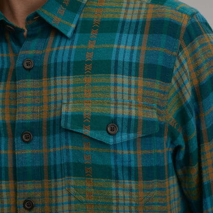 Men's Long-Sleeve Eddie's Cabin Shirt - Jacquard Plaid | Eddie Bauer