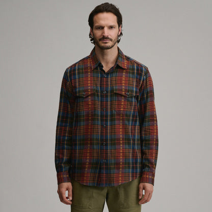 Men's Long-Sleeve Eddie's Cabin Shirt - Jacquard Plaid | Eddie Bauer