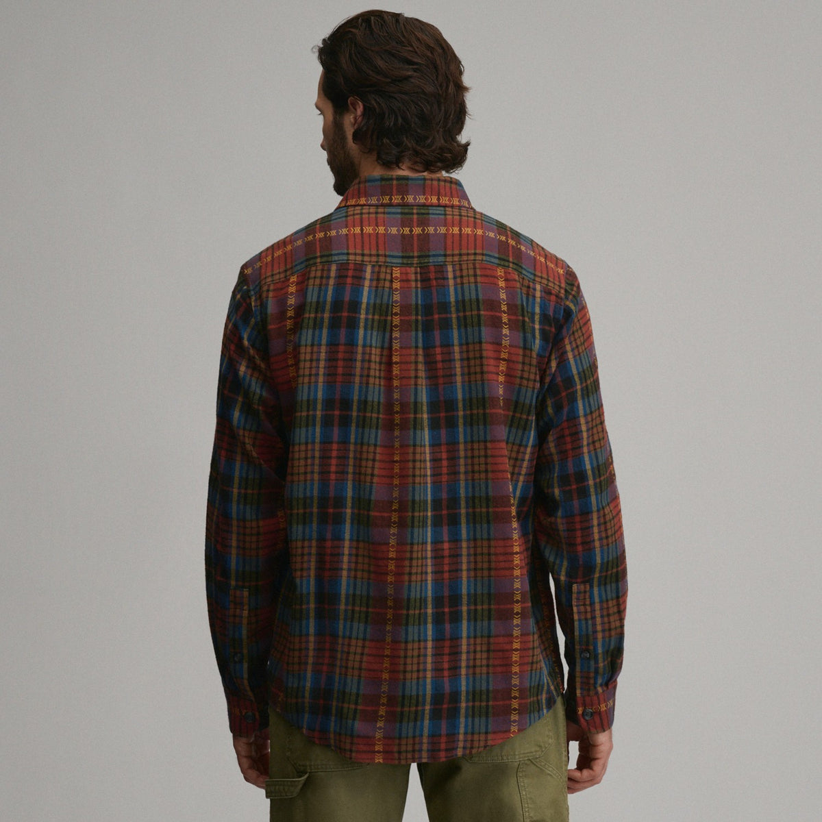 Men's Long-Sleeve Eddie's Cabin Shirt - Jacquard Plaid | Eddie Bauer