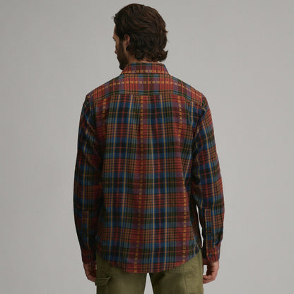 Men's Long-Sleeve Eddie's Cabin Shirt - Jacquard Plaid | Eddie Bauer
