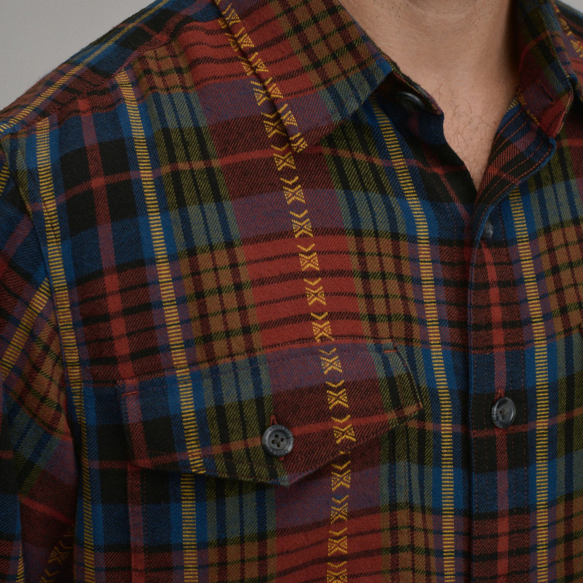 Men's Long-Sleeve Eddie's Cabin Shirt - Jacquard Plaid | Eddie Bauer