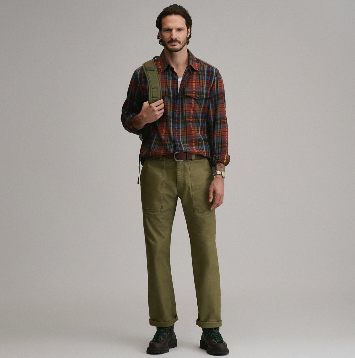 Men's Long-Sleeve Eddie's Cabin Shirt - Jacquard Plaid | Eddie Bauer