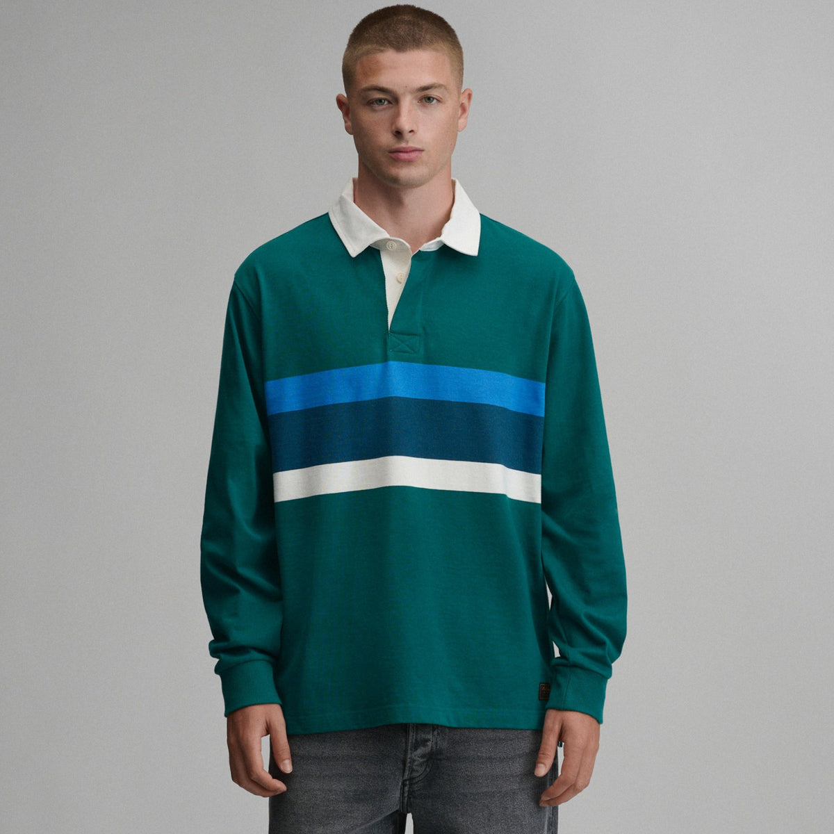 Men's Long-Sleeve Rugby Stripe Crew | Eddie Bauer