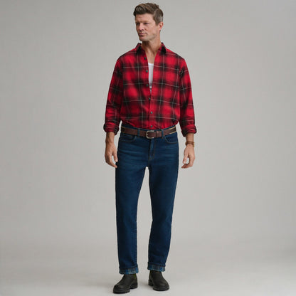Men's Eddie's Flex Flannel Lined Jean | Eddie Bauer