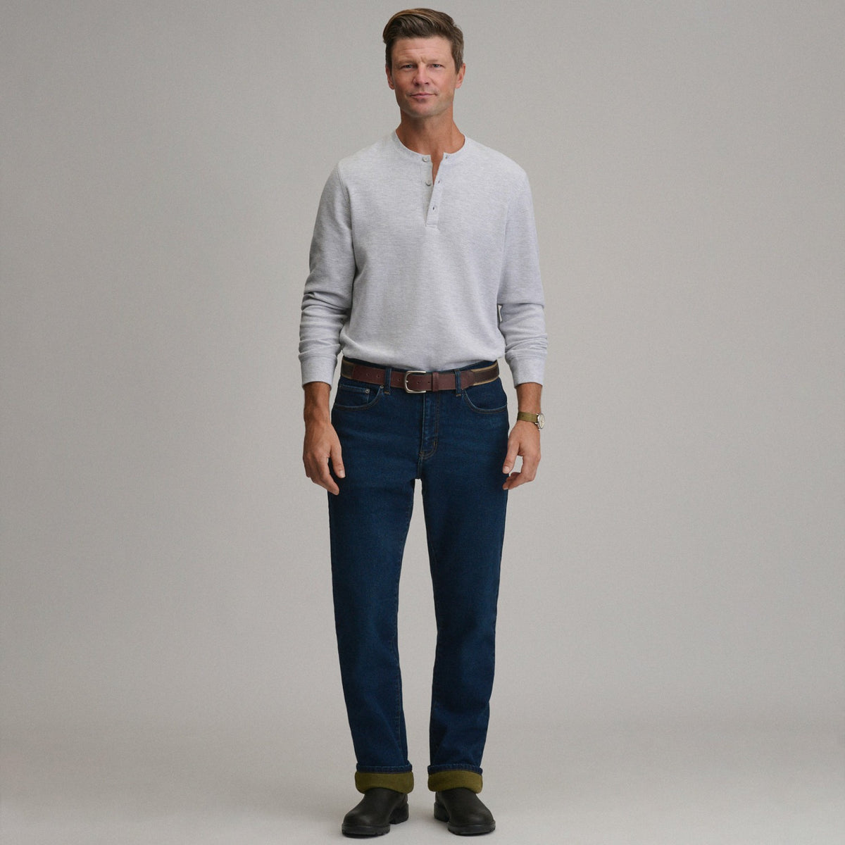 Men's Eddie's Flex Fleece Lined Jean - Straight | Eddie Bauer
