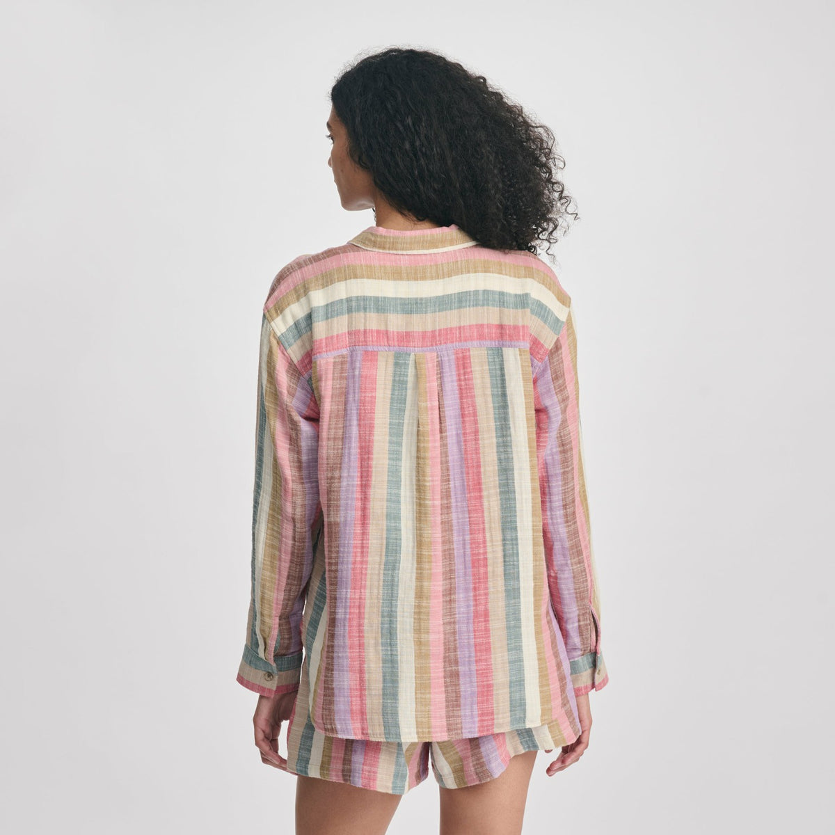 Women's Woven Stripe Cotton LS Slub | Eddie Bauer